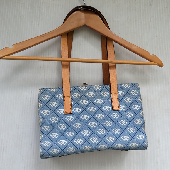 DOONEY & BOURKE blue monogrammed small handbag purse - Picture 4 of 16